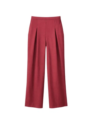 Dames Hoog-waist Wijde Pantalon van Krep