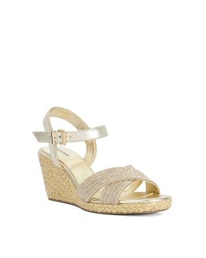 Dune Ladies Kyro - Raffia Wedge Sandals