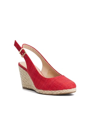 Dune Ladies Capable - Leather Jute Wedge Heel Sandals