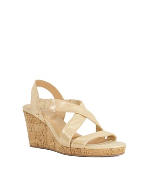 Dune Ladies Kamies - Leather Cork Wedge Sandals