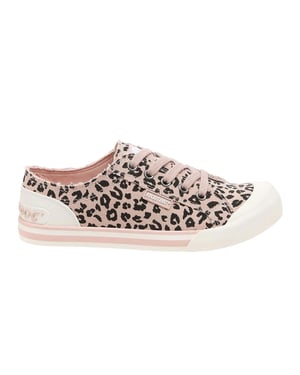 Rocket Dog Dames-jazzschoenen van canvas met luipaardprint (Roze)