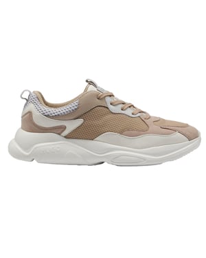 Hugo Heren Leon Mesh Trainers (Medium Beige)