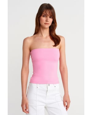 Strapless Slim-fit Jersey Blouse