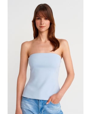 Strapless Slim-fit Bandeau Blouse