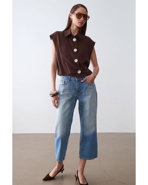 Mouwloze Tencel Crepe Blouse