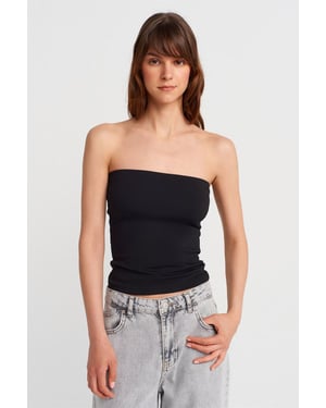 Strapless Slim-fit Jersey Blouse