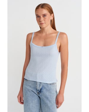 Texturerad bomull modal camisoleblus
