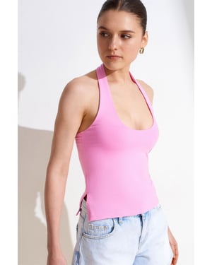 Halternekkortingen Slim-Fit Blouse