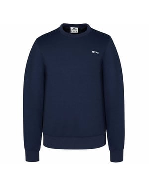 Slazenger Heren Fleece Sweatshirt met ronde hals (Marine)