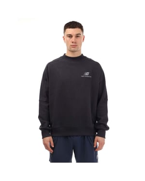 New Balance Heren French Terry Crew Neck Sweatshirt (Marine)