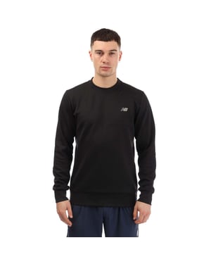 New Balance Heren Crew Neck Athletic Sweatshirt (Zwart)