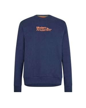 Modern Amusement Heren Gestructureerd Relaxed Fit Sweatshirt (Marine)