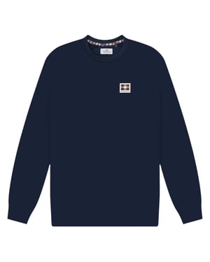Aquascutum Active Patch Crewneck Marineblauw