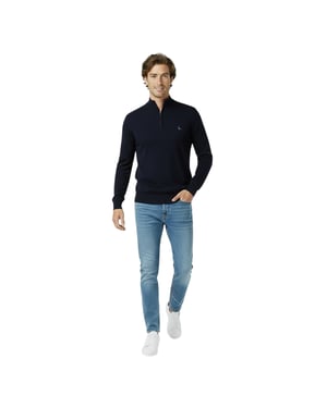 Jack Wills Heren Trui met trechterhals (Marine)