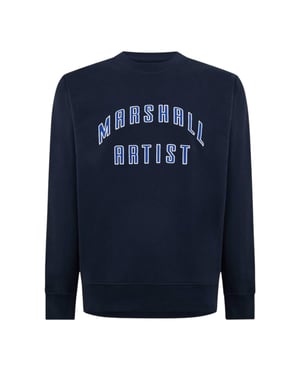 Marshall Artist Heren Detroit Letter Sweatshirt (Marine)