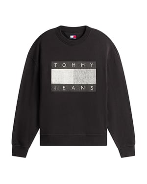 Tommy Jeans Heren Monochroom Sweatshirt (Zwart)