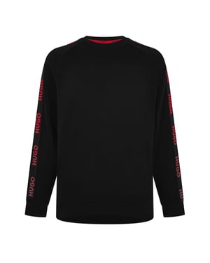 Hugo Heren Sportief Logo Lounge Sweatshirt (Zwart)