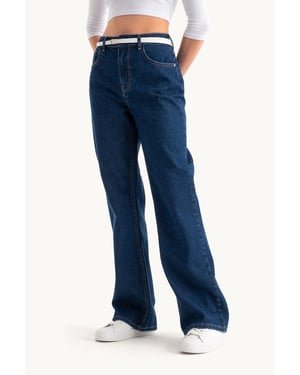 Hoge Taille Wijde Pijpen Jeans