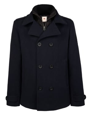 Petrol Industries - Heren Wollen peacoat millstation - Blauw