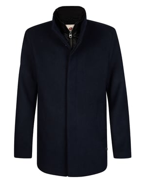Petrol Industries - Heren Jas van wolmix millheights - Blauw