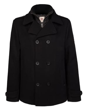 Petrol Industries - Heren Wollen peacoat millstation - Zwart