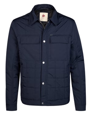 Petrol Industries - Heren Vierkant doorgestikt jack milljunction - Blauw
