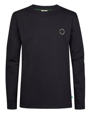 Petrol Industries - Jongens Longsleeve T-shirt met borstzak forgehill - Zwart