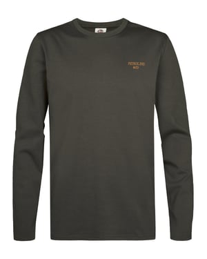 Petrol Industries - Heren Katoen T-shirt met lange mouwen miller - Grijs