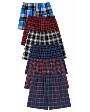 6 Pack Mens Woven Boxers Assorted