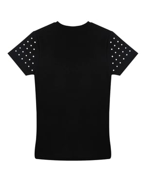 Biba Dames Glitter Regular T-Shirt (Zwart)