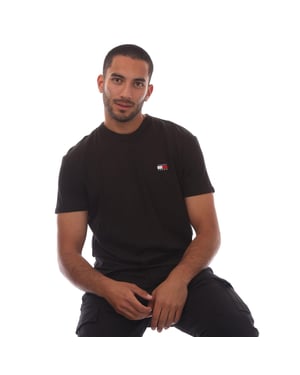 Tommy Jeans Heren Tonaal Badge T-shirt (Zwart)