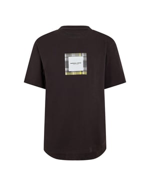 Marshall Artist Heren geruit Logo Jersey Regular T-shirt (Zwart)