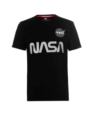 Alpha Industries Heren NASA Reflecterend T-Shirt (Zwart)