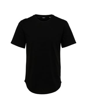 Only and Sons Heren Crew Hals Oversized T-shirt (Zwart)