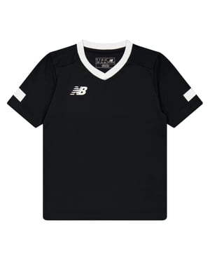 New Balance Unisex-T-shirt för vuxna med V-ringning och normal passform (Svart)