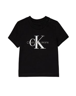 Calvin Klein Baby Monogram Normaal T-shirt (Zwart)