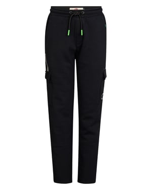 Petrol Industries - Jongens Fleece cargo joggingbroek forgebay - Zwart