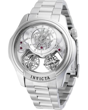 Invicta Specialty 50123 Herenhorloge - Quartz Uurwerk - Roestvrij Staal met Zilveren Wijzerplaat - 46 mm