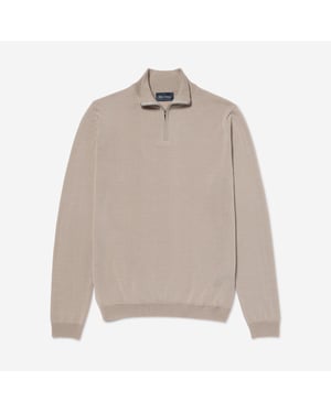 Oliver Sweeney Merino Wool Quarter Zip Jumper