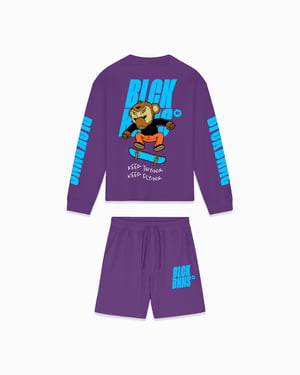 Black Bananas Kinderen Keep flying Twin Set, Paars