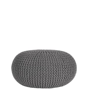 LABEL51 - Poefs Knitted - Donkergrijs - 70x70x35cm