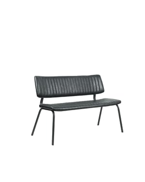 LABEL51 - Eetkamerbanken Gusto - Zwart - 63x120x81cm