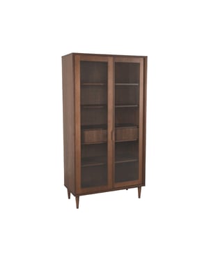 LABEL51 - Vitrinekasten Jule - Walnoot - 49x100x180cm