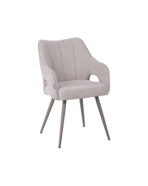 LABEL51 - Eetkamerstoel Stan - Beige - 59x60x81cm - Set van 2