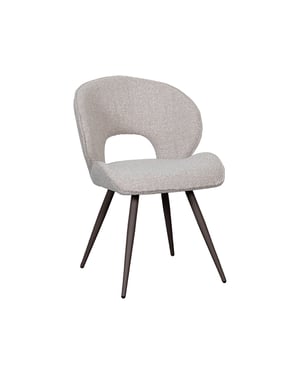 LABEL51 - Eetkamerstoel Sakura - Beige - 62x57x88cm - Set van 2
