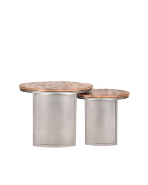 LABEL51 - Salontafel Set Bunch - Bruin - 60x60x45cm