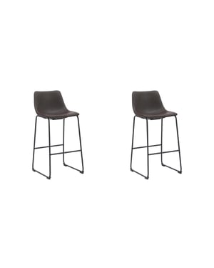 LABEL51 - Barstoel Risto - Donkerbruin - 56x47x102cm - Set van 2