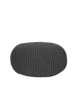 LABEL51 - Poefs Knitted - Grijs - 70x70x35cm