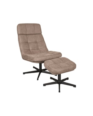 LABEL51 - Fauteuil Alvar - Taupe - 57x53x83cm