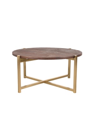 LABEL51 - Salontafel Dox - Bruin - 70x70x35cm